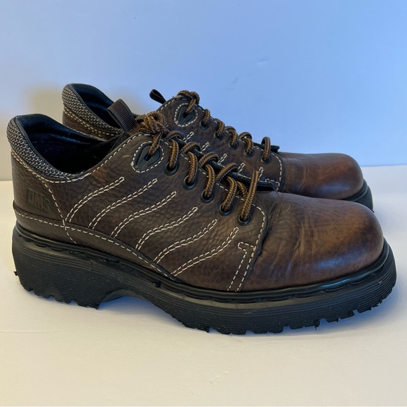 Dr Martens Men's Vintage Brown Chunky Oxford Lace Up Low Top Made In England 5 - Picture 5 of 15
